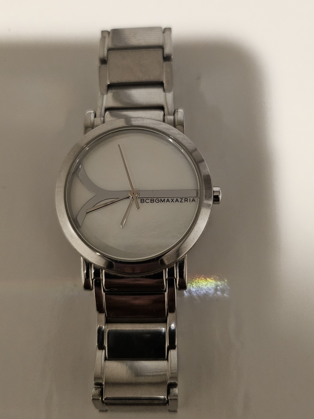 BCBGMAXAZRIA Silver Stainless Steel Bracelet Watch